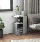 VidaXL Bijzettafel 36x30x56 cm bewerkt hout grijs sonoma eikenkleurig