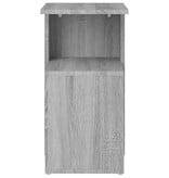 VidaXL Bijzettafel 36x30x56 cm bewerkt hout grijs sonoma eikenkleurig
