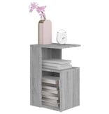 VidaXL Bijzettafel 36x30x56 cm bewerkt hout grijs sonoma eikenkleurig