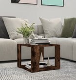 VidaXL Salontafel 40x40x30 cm bewerkt hout gerookt eikenkleurig