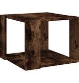 VidaXL Salontafel 40x40x30 cm bewerkt hout gerookt eikenkleurig
