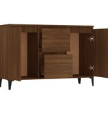 VidaXL Dressoir 102x35x70 cm bewerkt hout bruin eikenkleur