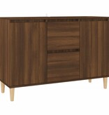 VidaXL Dressoir 101x35x70 cm bewerkt hout bruin eikenkleur