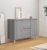 VidaXL Dressoir 101x35x70 cm bewerkt hout grijs sonoma eikenkleurig