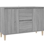 VidaXL Dressoir 101x35x70 cm bewerkt hout grijs sonoma eikenkleurig