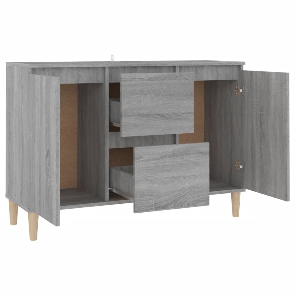 VidaXL Dressoir 101x35x70 cm bewerkt hout grijs sonoma eikenkleurig