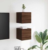 VidaXL Tv-wandmeubelen 4 st 30,5x30x30 cm bruin eikenkleur