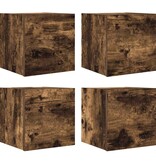 VidaXL Tv-wandmeubelen 4 st 30,5x30x30 cm gerookt eikenkleurig