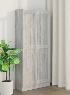 VidaXL Boekenkast 82,5x30,5x185,5 cm bewerkt hout grijs sonoma eiken