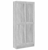 VidaXL Boekenkast 82,5x30,5x185,5 cm bewerkt hout grijs sonoma eiken