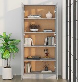 VidaXL Boekenkast 82,5x30,5x185,5 cm bewerkt hout grijs sonoma eiken