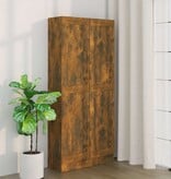 VidaXL Boekenkast 82,5x30,5x185,5 cm bewerkt hout gerookt eikenkleurig