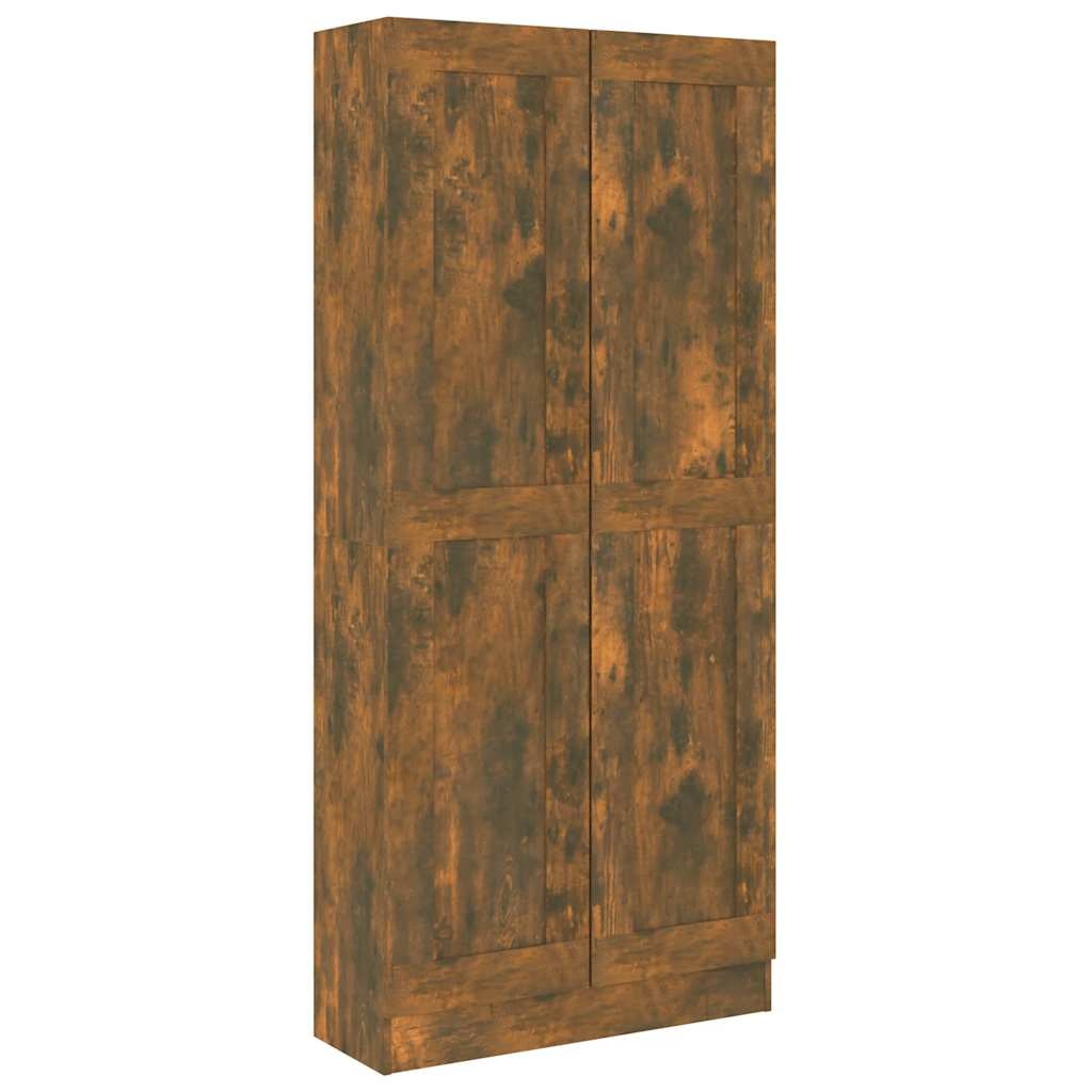 VidaXL Boekenkast 82,5x30,5x185,5 cm bewerkt hout gerookt eikenkleurig