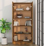 VidaXL Boekenkast 82,5x30,5x185,5 cm bewerkt hout gerookt eikenkleurig