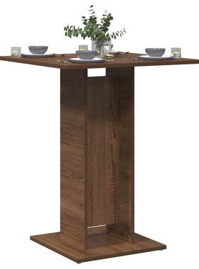 VidaXL Bistrotafel 60x60x75 cm bewerkt hout bruin eikenkleur