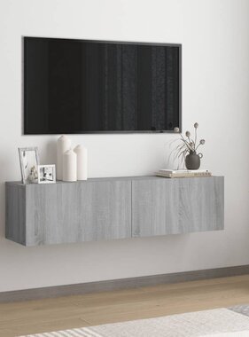 VidaXL Tv-wandmeubel 120x30x30 cm bewerkt hout grijs sonoma eiken