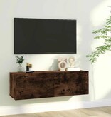 VidaXL Tv-wandmeubel 100x30x30 cm bewerkt hout gerookt eikenkleurig