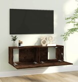 VidaXL Tv-wandmeubel 100x30x30 cm bewerkt hout gerookt eikenkleurig