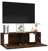 VidaXL Tv-wandmeubel 100x30x30 cm bewerkt hout gerookt eikenkleurig