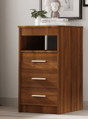 VidaXL Ladekast 40x50x76 cm bewerkt hout bruin eikenkleur