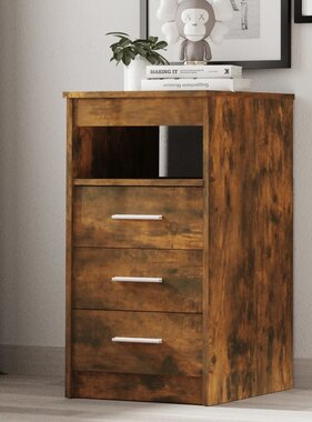 VidaXL Ladekast 40x50x76 cm bewerkt hout gerookt eikenkleurig