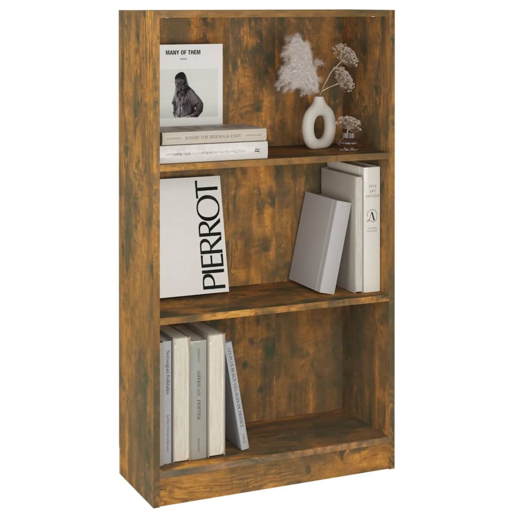VidaXL Boekenkast 60x24x109 cm bewerkt hout gerookt eikenkleurig