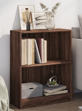 VidaXL Boekenkast 60x24x76 cm bewerkt hout bruin eikenkleur