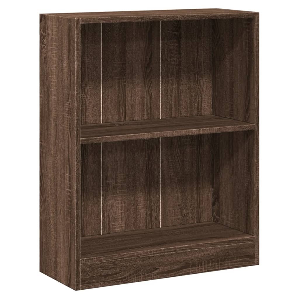 VidaXL Boekenkast 60x24x76 cm bewerkt hout bruin eikenkleur