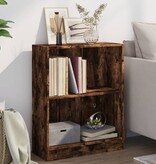 VidaXL Boekenkast 60x24x76 cm bewerkt hout gerookt eikenkleurig