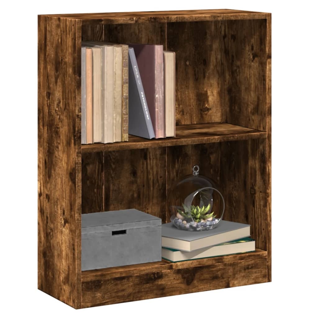 VidaXL Boekenkast 60x24x76 cm bewerkt hout gerookt eikenkleurig