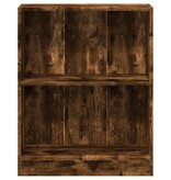 VidaXL Boekenkast 60x24x76 cm bewerkt hout gerookt eikenkleurig