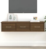 VidaXL Wandkast 88x26x18,5 cm bewerkt hout bruin eikenkleur