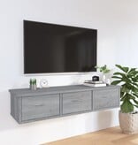 VidaXL Wandkast 88x26x18,5 cm bewerkt hout grijs sonoma eikenkleurig