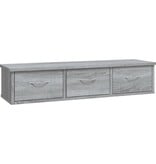 VidaXL Wandkast 88x26x18,5 cm bewerkt hout grijs sonoma eikenkleurig