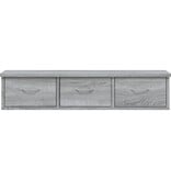 VidaXL Wandkast 88x26x18,5 cm bewerkt hout grijs sonoma eikenkleurig