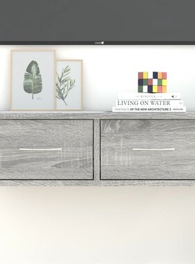 VidaXL Tv-wandmeubel 60x26x18,5 cm bewerkt hout grijs sonoma eiken