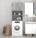 VidaXL Wasmachinekast 64x25,5x190 cm grijs sonoma eikenkleurig