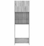 VidaXL Wasmachinekast 64x25,5x190 cm grijs sonoma eikenkleurig