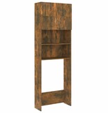 VidaXL Wasmachinekast 64x25,5x190 cm gerookt eikenkleurig