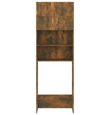 VidaXL Wasmachinekast 64x25,5x190 cm gerookt eikenkleurig