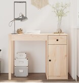 VidaXL Bureau 100x50x75 cm massief grenenhout