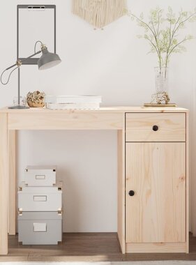 VidaXL Bureau 100x50x75 cm massief grenenhout