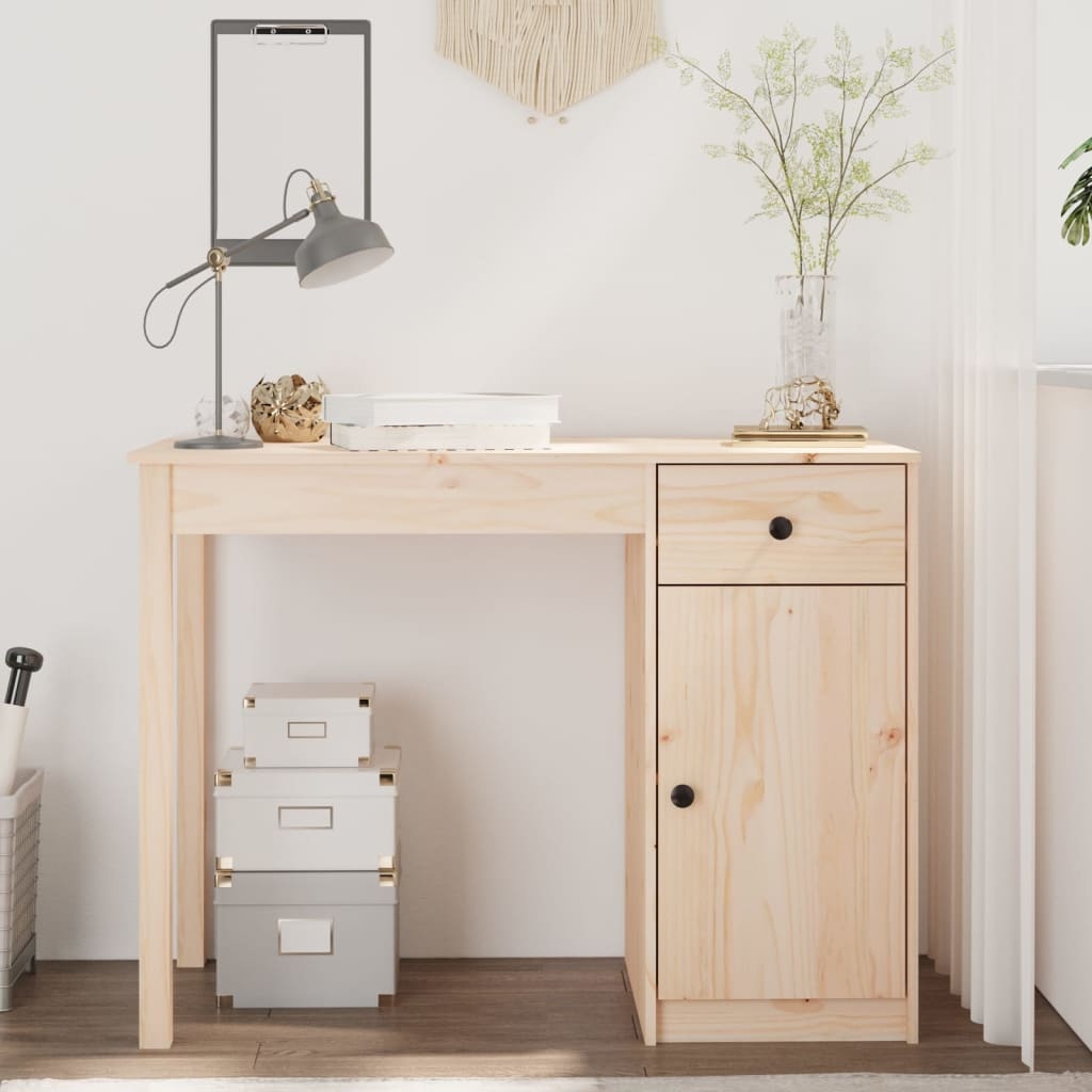 VidaXL Bureau 100x50x75 cm massief grenenhout