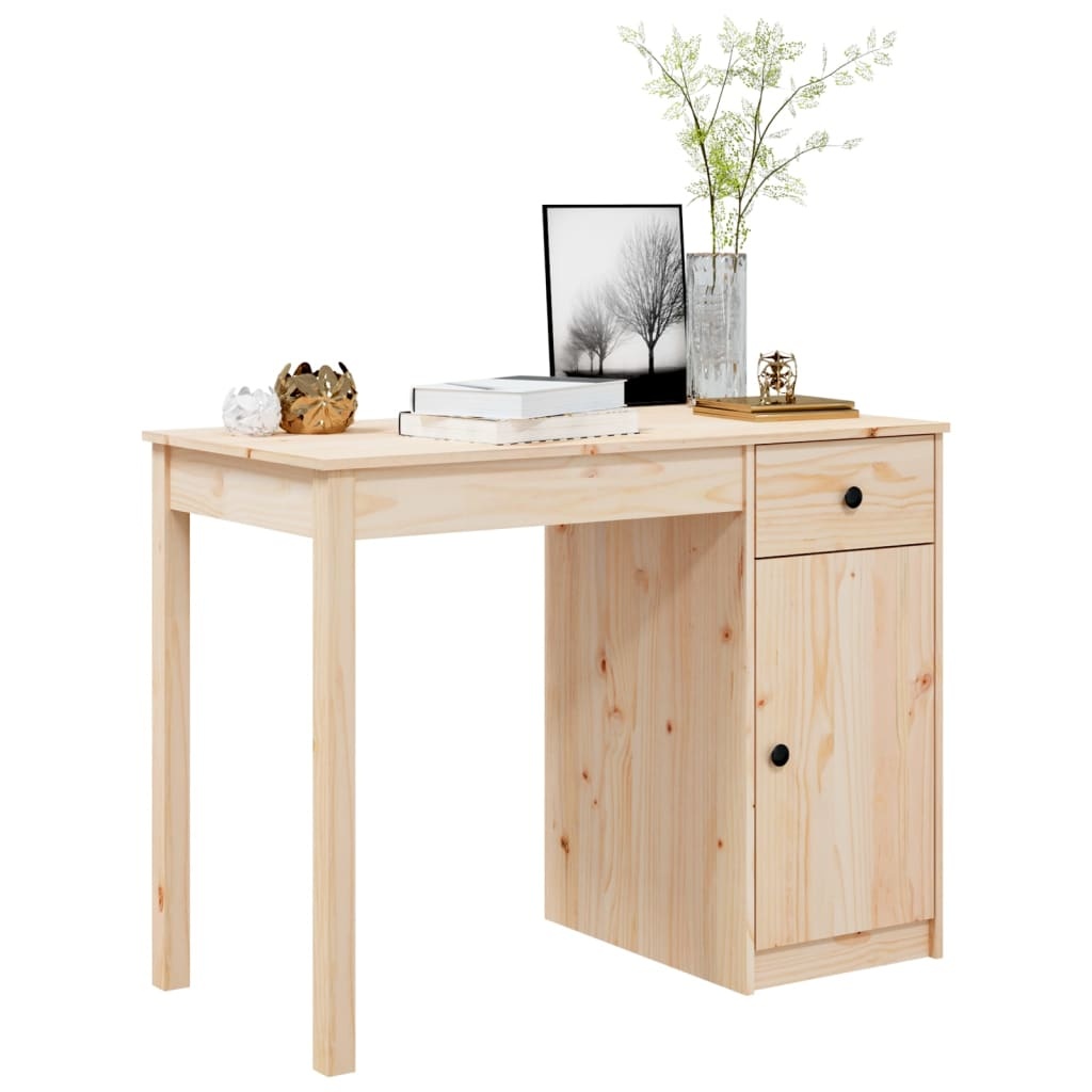 VidaXL Bureau 100x50x75 cm massief grenenhout