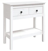 VidaXL Wandtafel 75x35x75 cm massief grenenhout wit