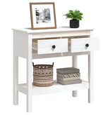 VidaXL Wandtafel 75x35x75 cm massief grenenhout wit