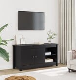 VidaXL Tv-meubel 103x36,5x52 cm massief grenenhout zwart
