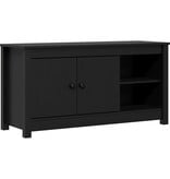 VidaXL Tv-meubel 103x36,5x52 cm massief grenenhout zwart