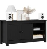 VidaXL Tv-meubel 103x36,5x52 cm massief grenenhout zwart