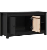 VidaXL Tv-meubel 103x36,5x52 cm massief grenenhout zwart
